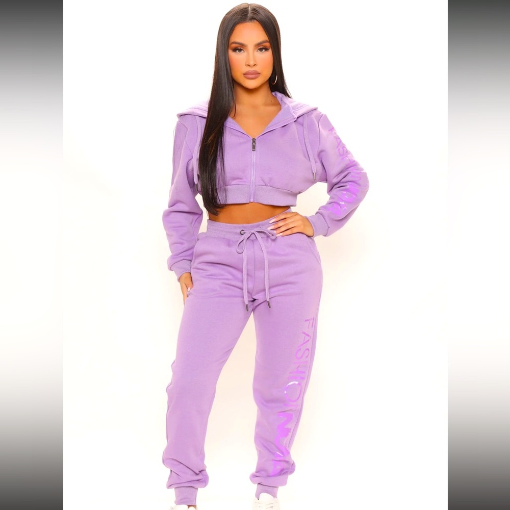 In My Fashion Nova Jogger Set.